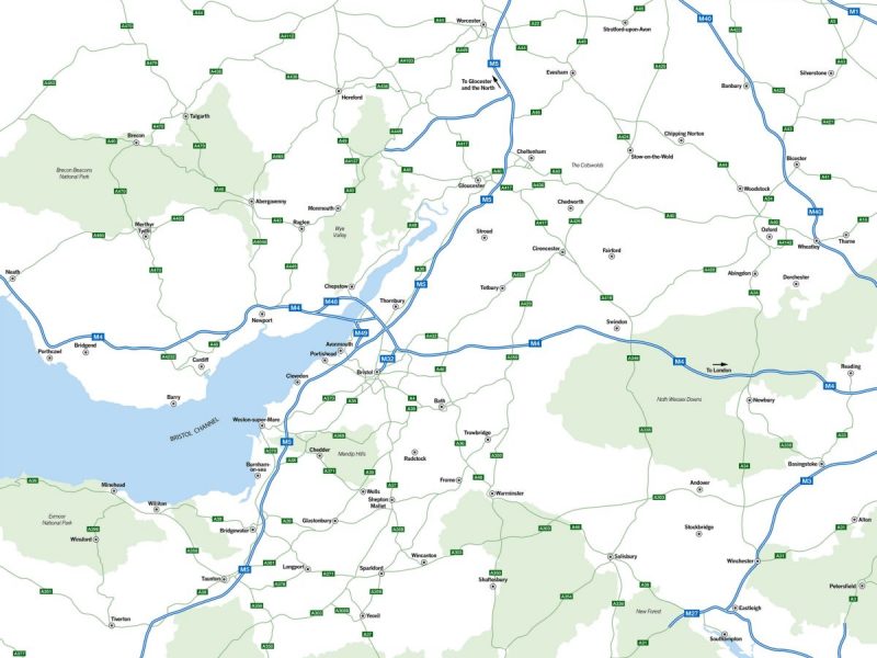 Bristol location map